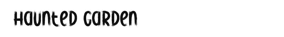Haunted Garden font preview