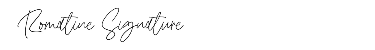 Romatine Signature font preview