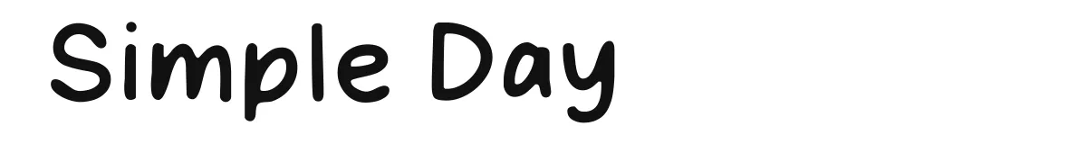 Simple Day font preview