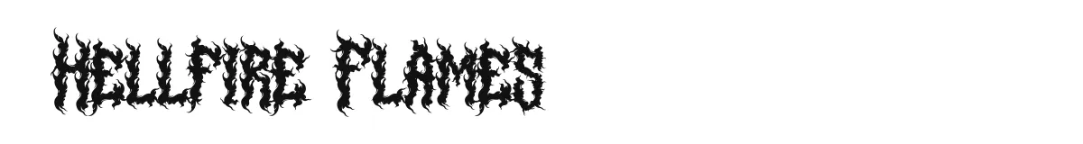 Hellfire Flames original font preview