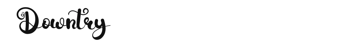 Downtry original font preview