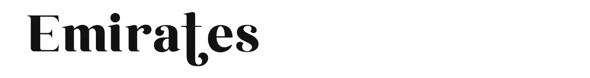 Emirates original font preview
