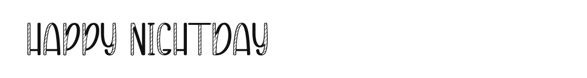 Happy Nightday font preview