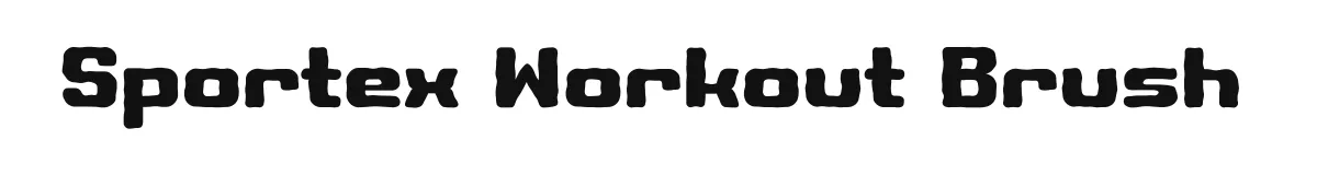 Sportex Workout Brush font preview