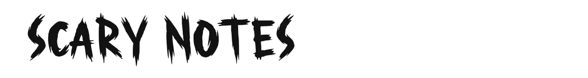 Scary Notes font preview