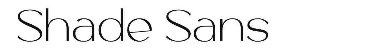 Shade Sans font preview