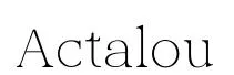 Actalou original font preview