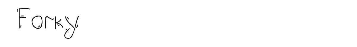 Forky original font preview