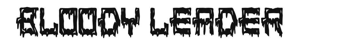 Bloody Leader original font preview