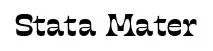 Stata Mater font preview