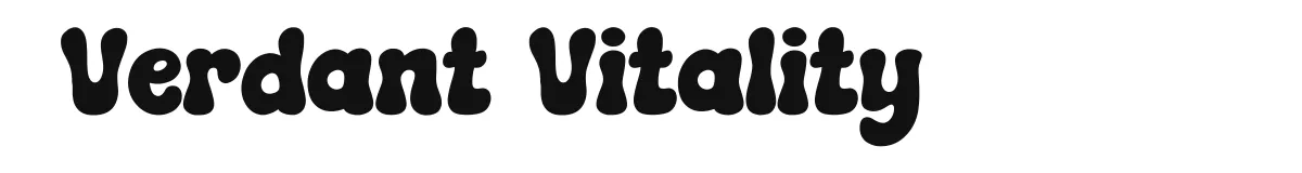 Verdant Vitality original font preview