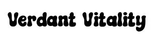 Verdant Vitality font preview