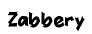Zabbery font preview