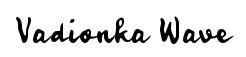 Vadionka Wave original font preview