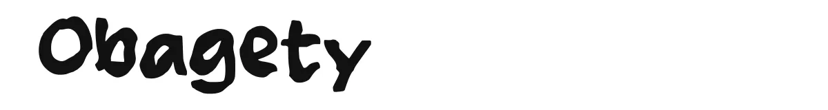 Obagety original font preview