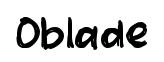 Oblade font preview