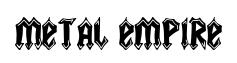 Metal Empire original font preview