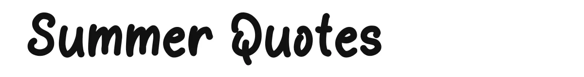 Summer Quotes original font preview