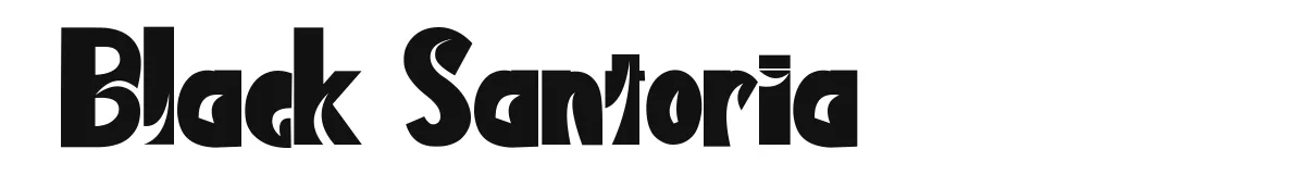 Black Santoria original font preview