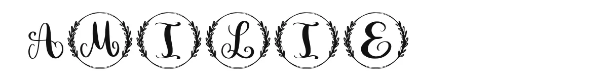 Amilie original font preview