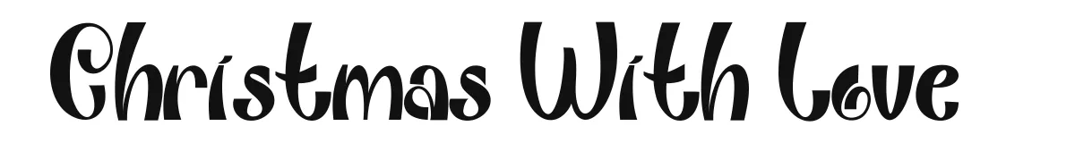 Christmas With Love original font preview