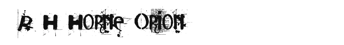 R H Horne Orion font preview