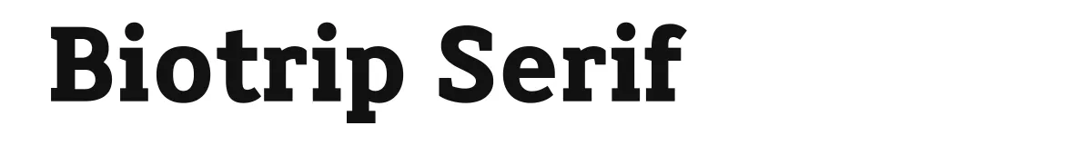 Biotrip Serif original font preview