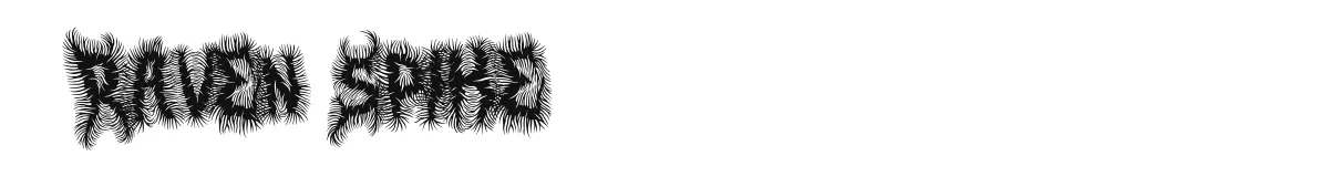 Raven Spike font preview