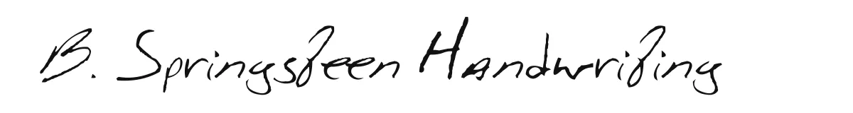 B. Springsteen Handwriting original font preview