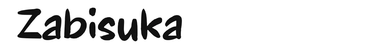 Zabisuka font preview