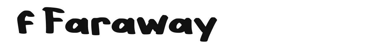 f Faraway original font preview