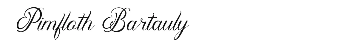 Pimfloth Bartauly original font preview