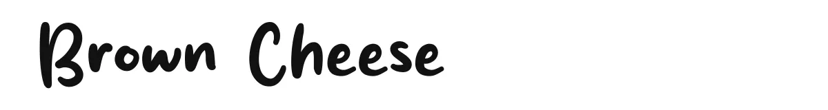 Brown Cheese font preview