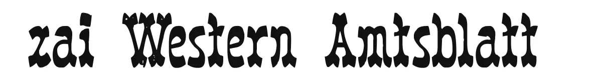 zai Western Amtsblatt font preview