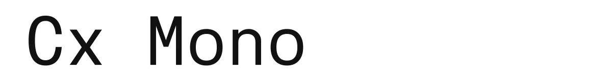 Cx Mono font preview