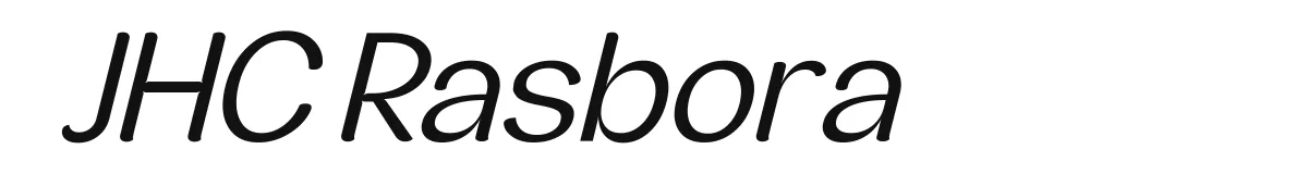 JHC Rasbora original font preview