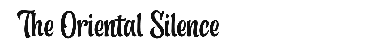 The Oriental Silence font preview