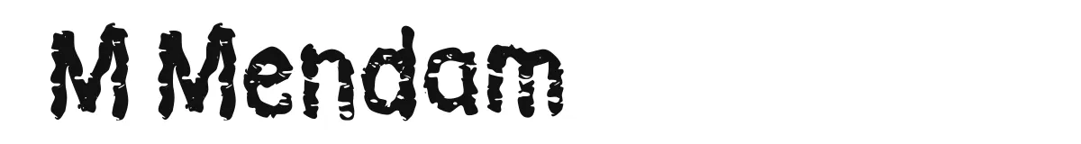 M Mendam original font preview