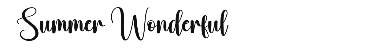 Summer Wonderful font preview