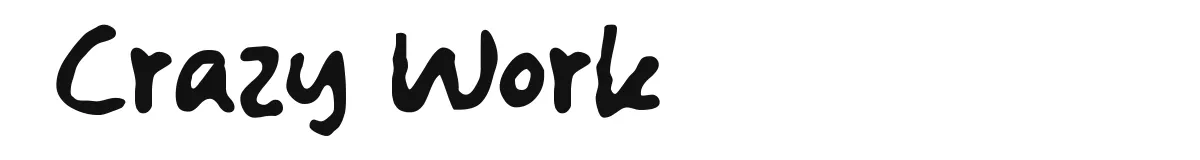 Crazy Work font preview