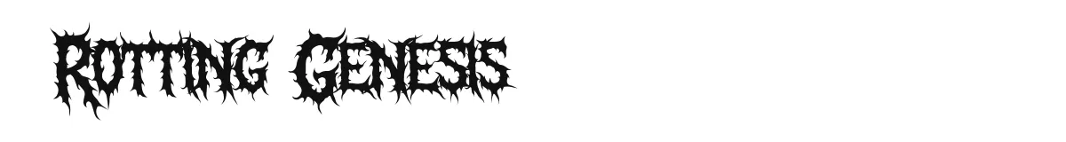 Rotting Genesis original font preview