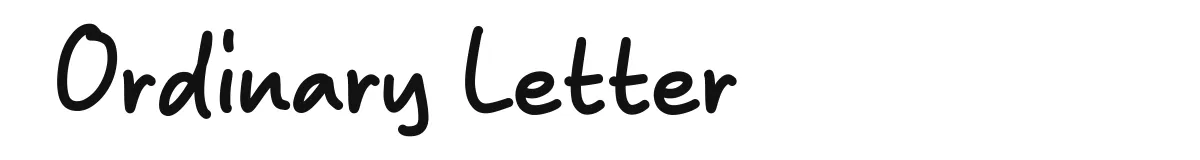 Ordinary Letter font preview