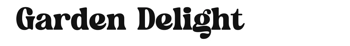 Garden Delight font preview