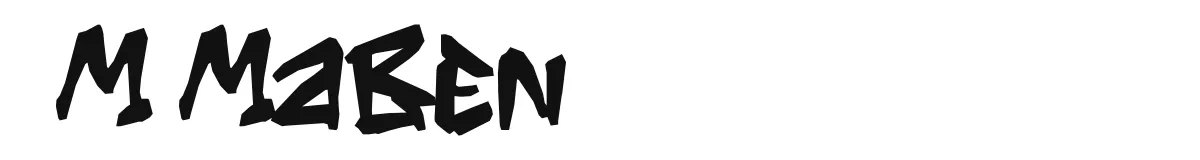 M Maben original font preview