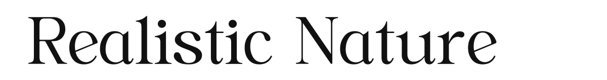 Realistic Nature font preview