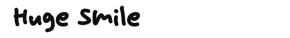 Huge Smile font preview