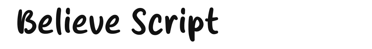 Believe Script original font preview