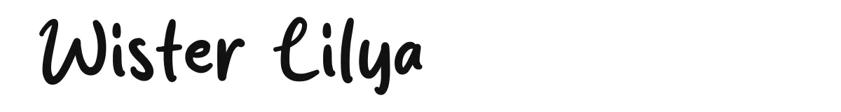 Wister Lilya font preview