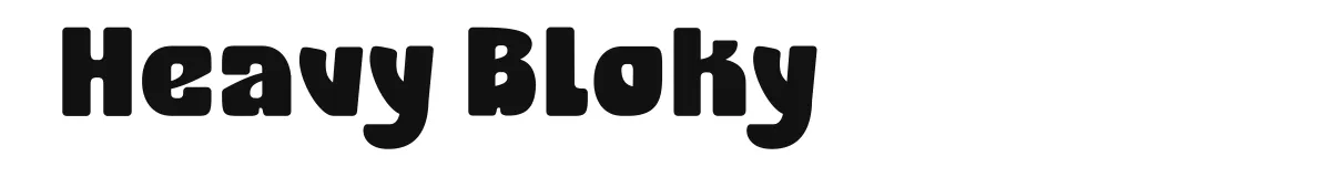 Heavy Bloky font preview