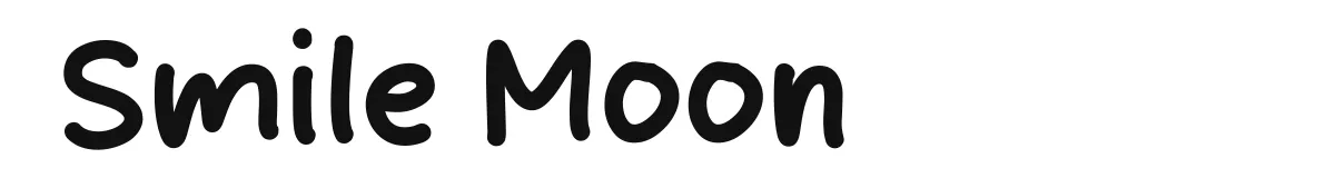 Smile Moon font preview